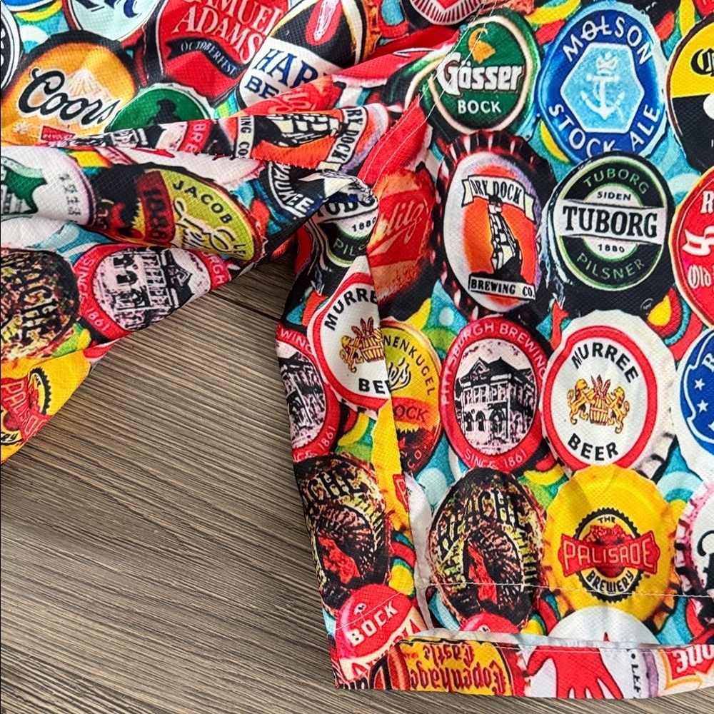 Colorful Logo Pattern Swim Trunks - Picture 4 of 7